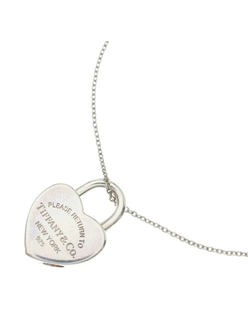 Tiffany & Co Return to Tiffany Heart Lock Necklace Silver